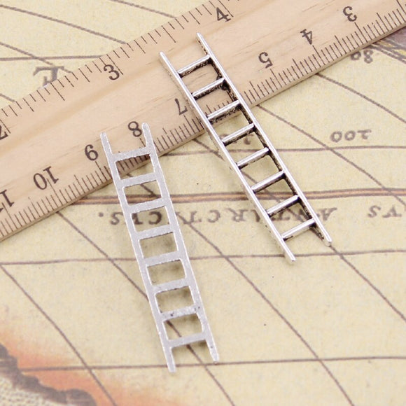 10pcs Charms Stepladder Wear Ladder 51x10mm Tibetan Bronze Silver Color Pendants Antique Making DIY Handmade Craft Pendant