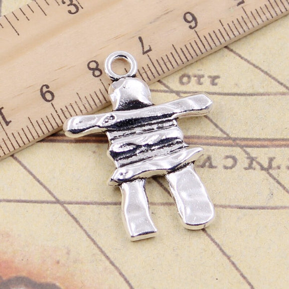 10pcs Charms Stone Man Stoneman 36x28mm Tibetan Silver Color Pendants Antique Jewelry Making DIY Handmade Craft