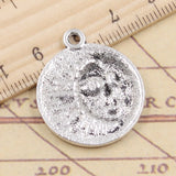 10pcs Charms Sun Moon Sunshine 29x25mm Tibetan Silver Color Pendants Antique Jewelry Making DIY Handmade Craft