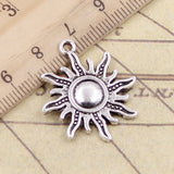 10pcs Charms Sun Sunburst 28x25mm Tibetan Gold Bronze Silver Color Pendants Antique Jewelry Making DIY Handmade Craft EF3599