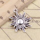 10pcs Charms Sun Sunburst 28x25mm Tibetan Gold Bronze Silver Color Pendants Antique Jewelry Making DIY Handmade Craft EF3599