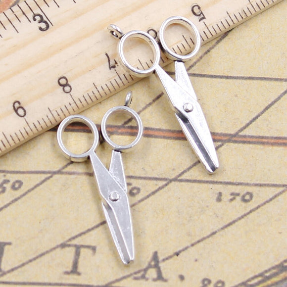 10pcs Charms Surgery Scissors 34x16mm Tibetan Bronze Silver Color Pendants Antique Jewelry Making DIY Handmade Craft