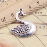 10pcs Charms Swan 32x27mm Tibetan Silver Color Pendants Antique Jewelry Making DIY Handmade Craft Pendant