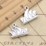 10pcs Charms Sydney Opera House 15x18mm Tibetan Silver Color Pendants Antique Jewelry Making DIY Handmade Craft