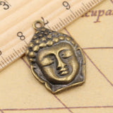 10pcs Charms Tathagata Meditate Buddha 28x20mm Tibetan Bronze Silver Color Pendants Antique Jewelry Making DIY Handmade Craft