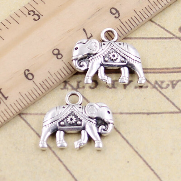 10pcs Charms Thailand Mounts Elephant 16x20mm Tibetan Silver Color Pendants Antique Jewelry Making DIY Handmade Craft Pendant