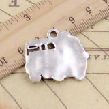 10pcs Charms Thailand Taxi Car Bus 27x33mm Tibetan Silver Color Pendants Antique Jewelry Making DIY Handmade Craft Pendant