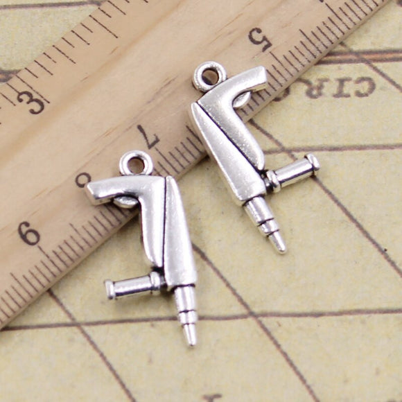 10pcs Charms Tools Electric Drill 26x12mm Tibetan Silver Color Pendants Antique Jewelry Making DIY Handmade Craft Pendant ef4372