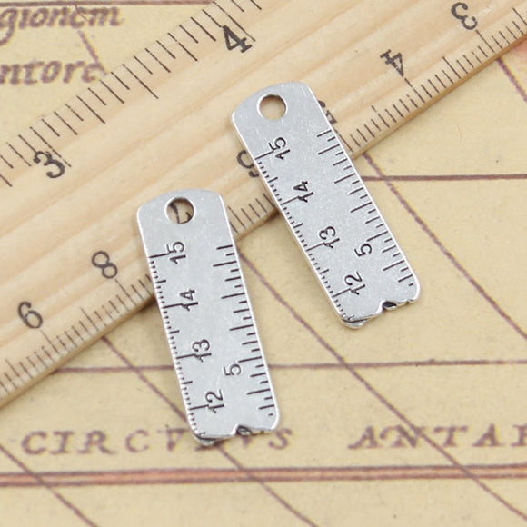 10pcs Charms Tools Ruler Rule 29x10mm Tibetan Silver Color Pendants Antique Jewelry Making DIY Handmade Craft