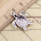 10pcs Charms Tortoise 23x18mm Antique Silver Color Pendants Making DIY Handmade Jewelry Factory Wholesale
