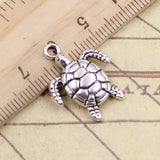 10pcs Charms Tortoise 23x18mm Antique Silver Color Pendants Making DIY Handmade Jewelry Factory Wholesale