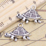 10pcs Charms Tortoise Turtle Sea 19x27mm Tibetan Silver Color Pendants Antique Jewelry Making DIY Handmade Craft Pendant