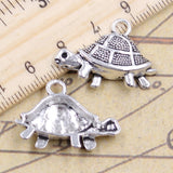 10pcs Charms Tortoise Turtle Sea 19x27mm Tibetan Silver Color Pendants Antique Jewelry Making DIY Handmade Craft Pendant
