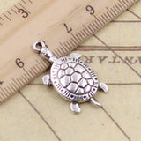 10pcs Charms Tortoise Turtle Sea 30x15mm Tibetan Silver Color Pendants Antique Jewelry Making DIY Handmade Craft