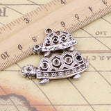 10pcs Charms Tortoise Turtle Sea 35x41mm Tibetan Bronze Silver Color Pendants Antique Jewelry Making DIY Handmade Craft