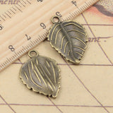 10pcs Charms Tree Leaf 29x20mm Tibetan Bronze Silver Color Pendants Antique Jewelry Making DIY Handmade Craft