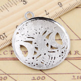 10pcs Charms Tree Of Life Norse Viking Moon Star 39x34mm Tibetan Bronze Silver Color Pendant Antique Making DIY Handmade Jewelry EF3696