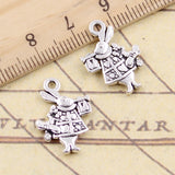 10pcs Charms Trumpet Rabbit 21x15mm Tibetan Bronze Silver Color Pendants Antique Jewelry Making DIY Handmade Craft