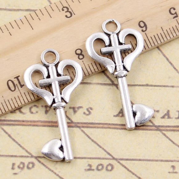 10pcs Charms Vintage Skeleton Key 33x16mm Tibetan Silver Color Pendants Antique Jewelry Making DIY Handmade Craft Pendant