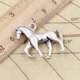 10pcs Charms Walking Horse 32x27mm Tibetan Silver Color Pendants Antique Jewelry Making DIY Handmade Craft