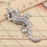 10pcs Charms Wall Lizard Gecko 72x32mm Tibetan Silver Color Pendants Antique Jewelry Making DIY Handmade Craft