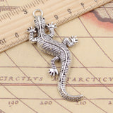 10pcs Charms Wall Lizard Gecko 72x32mm Tibetan Silver Color Pendants Antique Jewelry Making DIY Handmade Craft