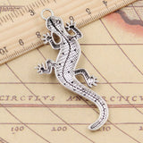10pcs Charms Wall Lizard Gecko 72x32mm Tibetan Silver Color Pendants Antique Jewelry Making DIY Handmade Craft