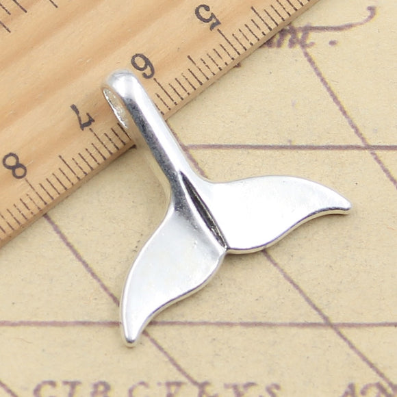 10pcs Charms Whale Tail 33x29mm Tibetan Silver Color Pendants Antique Jewelry Making DIY Handmade Craft
