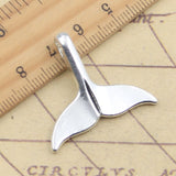 10pcs Charms Whale Tail 33x29mm Tibetan Silver Color Pendants Antique Jewelry Making DIY Handmade Craft