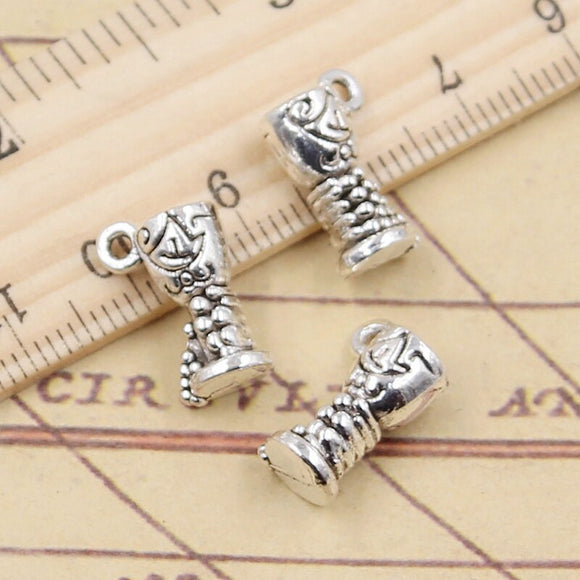 10pcs Charms Wine Glass Wineglass 14x7x7mm Tibetan Silver Color Pendants Antique Jewelry Making DIY Handmade Craft