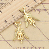 10pcs Charms Wine Opener 27x17mm Tibetan Silver Color Pendants Antique Jewelry Making DIY Handmade Craft