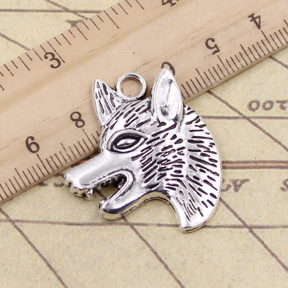 10pcs Charms Wolf Dog Wolfhound 35x30mm Tibetan Silver Color Pendants Antique Jewelry Making DIY Handmade Craft Pendant