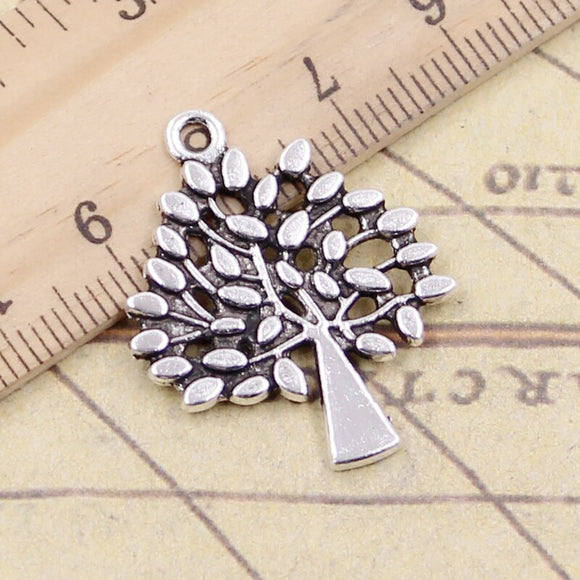 10pcs Charms World Tree 30x24mm Tibetan Silver Color Pendants Antique Jewelry Making DIY Handmade Craft