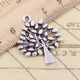10pcs Charms World Tree 30x24mm Tibetan Silver Color Pendants Antique Jewelry Making DIY Handmade Craft