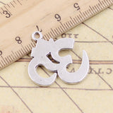 10pcs Charms Yoga Om 30x26mm Tibetan Silver Color Pendants Antique Jewelry Making DIY Handmade Craft Pendant