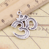 10pcs Charms Yoga Om 30x26mm Tibetan Silver Color Pendants Antique Jewelry Making DIY Handmade Craft Pendant
