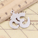 10pcs Charms Yoga Om 30x26mm Tibetan Silver Color Pendants Antique Jewelry Making DIY Handmade Craft