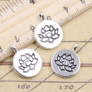 10pcs Charms Yoga Om Lotus Sitting 20x15mm Tibetan Silver Color Pendants Antique Jewelry Making DIY Handmade Craft Pendant
