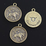 10pcs Charms Zodiac Aries Capricron Aquarius Cancer Leo Libra Taurus 20x17mm Bronze Silver Color Pendants Jewelry DIY Making