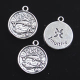 10pcs Charms Zodiac Aries Capricron Aquarius Cancer Leo Libra Taurus 20x17mm Bronze Silver Color Pendants Jewelry DIY Making
