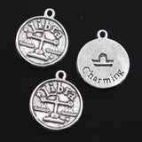 10pcs Charms Zodiac Aries Capricron Aquarius Cancer Leo Libra Taurus 20x17mm Bronze Silver Color Pendants Jewelry DIY Making