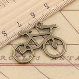 10pcs Charms bike bicycle 31x23mm Tibetan Bronze Silver Color Pendants Antique Jewelry Making DIY Handmade Craft