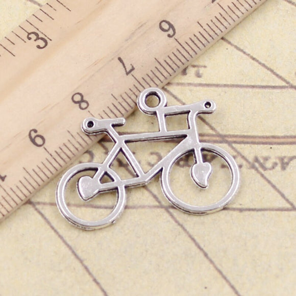 10pcs Charms bike bicycle 31x23mm Tibetan Bronze Silver Color Pendants Antique Jewelry Making DIY Handmade Craft