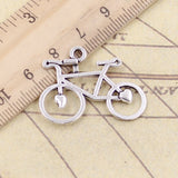 10pcs Charms bike bicycle 31x23mm Tibetan Bronze Silver Color Pendants Antique Jewelry Making DIY Handmade Craft