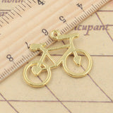 10pcs Charms bike bicycle 31x23mm Tibetan Bronze Silver Color Pendants Antique Jewelry Making DIY Handmade Craft
