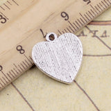10pcs Charms heart baby foot prints 19x18mm Tibetan Bronze Silver Color Pendants Antique Jewelry Making DIY Handmade Craft EF4120