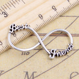 10pcs Charms infinity best friends 20x40mm Tibetan Silver Color Pendants Antique Jewelry Making DIY Handmade Craft