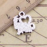 10pcs Charms love to cheer cheerleading 17x16mm Tibetan Silver Color Pendants Antique Jewelry Making DIY Handmade Craft