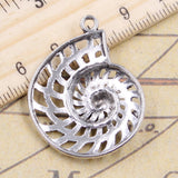 10pcs Charms ocean conch shell 35x28mm Tibetan Bronze Silver Color Pendants Antique Jewelry Making DIY Handmade Craft