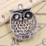 10pcs Charms owl standing branch 33x25mm Tibetan Silver Color Pendants Antique Jewelry Making DIY Handmade Craft